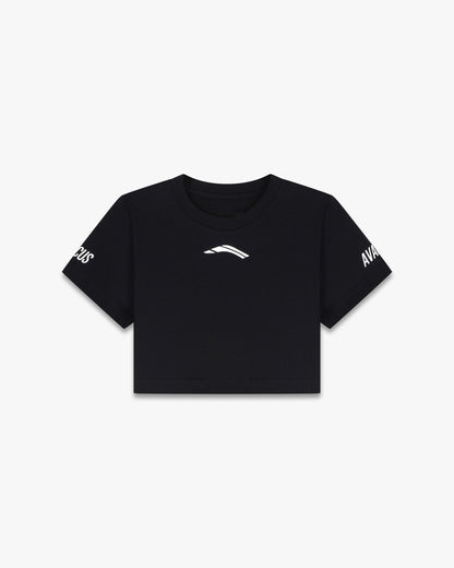 Avancus crop top tshirt black 