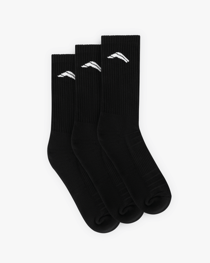 3er-Pack Performance-Socken – Schwarz