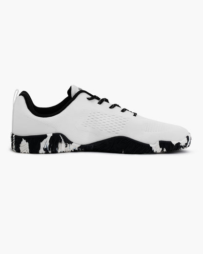 Black and White pattern Avancus Powerlifting Shoe Heel